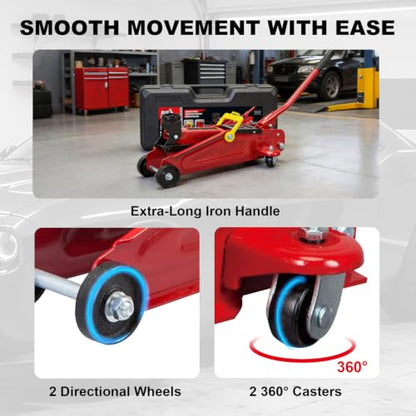 BIG RED 1.5Ton Hydraulic Trolley Service/Floor Jack with Blow Portable Case