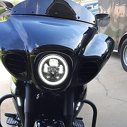 Eagle Lights 7" LED Headlight and Installation Ring for Kawasaki Voyager and Vaquero - Chrome - color: Chrome