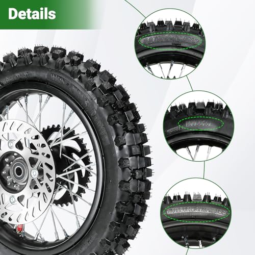 12" Rear Wheel 80/100-12 3.00-12 Dirt Bike for 110cc 125cc SSR SR125