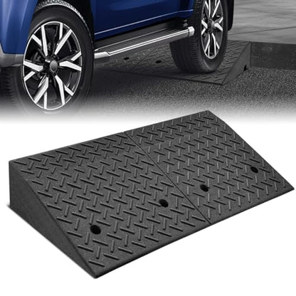 7" Rise Rubber Curb Ramp for Forklift, Driveway Sidewalk, Heavy Duty Car - size: 7" Rise