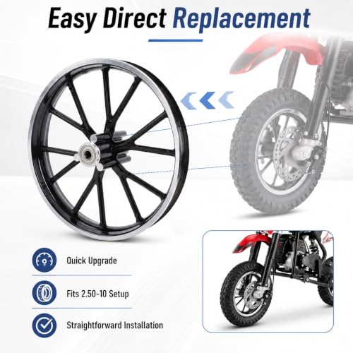 10 Inch Front Wheel Hub Replacement for Mini Pocket Bike Dirt Bike - size: Front