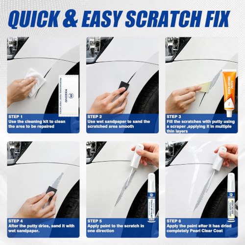 Black/Onyx/Void Black (GBA/WA8555/41) Touch Up Paint Compatible with GMC,All in One Car Scratch Repair Kit with Primer Putty & Clear Coat, Complete Sanding Tools Set for Scratches Chips Nicks - color: Black/Onyx/Void Black (GBA/WA8555/41), size: GMC