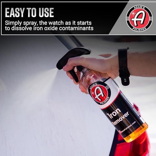 Adam's Iron Remover (16oz, 2 Pack) - Fallout & Iron Remover Spray for Car Detailing Removes Iron Particles in Auto Paint, Wheels, Motorcycle, RV & Boat - Use Before Clay Bar, Wax or Car Wash - size: 16 fl. oz (2 Pack)