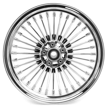 TOFR 21x3.5 16x3.5 Chrome Fat Spoke Wheels For Harley Touring Baggers 00-07 - color: Chrome, size: Front:21x3.5 Rear:16x3.5