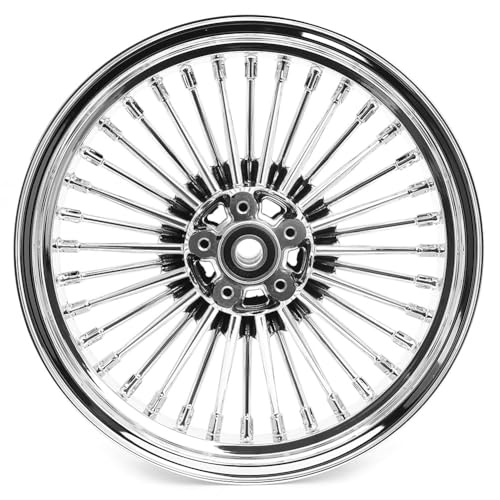 TOFR 21x3.5 16x3.5 Chrome Fat Spoke Wheels For Harley Touring Baggers 84-08 - color: Chrome, size: Front:21x3.5 Rear:16x3.5