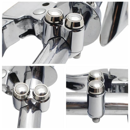 2 Buttons CNC Hand Control Momentary Switch Micro Switch - size: 1 Inch Chrome