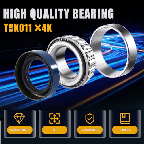 XiKe 4 Sets Boat Trailer Wheel Bearings LM11949 LM11910 - size: LM11949/10 + Seal ID 1.125'', style: Pack 4 Set