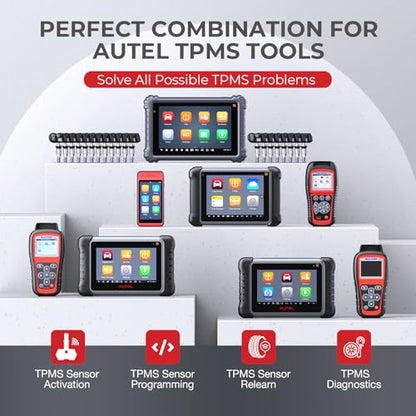 Autel MaxiTPMS MX Sensors 20 PCS: 2026 20 Pack Metal Stem 315/433MHz TPMS Sensors, Universal Tire Sensor Programmed by TPMS Tool TS408S TS508WF Kit MS906 Pro-TS MK808TS MS906TS MP900TS MK900TS
