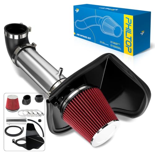 PHILTOP 4" Cold Air Intake Kit Fit for 2008-2010 Dodge Challenger - color: Red, size: 2005-2008 Magnum 5.7/6.1L