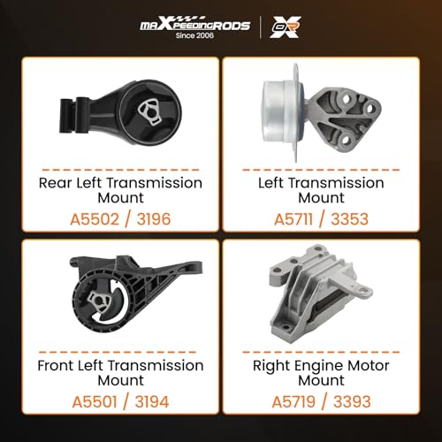 maXpeedingrods 4X Engine Motor & Trans Mount Kit for Chevrolet Malibu A5502 - style: EMT3196