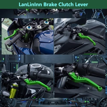 Motorcycle Brake and Clutch Levers Fit For ZX-6R ZX636 2019-2024 2025 2026 - color: Green