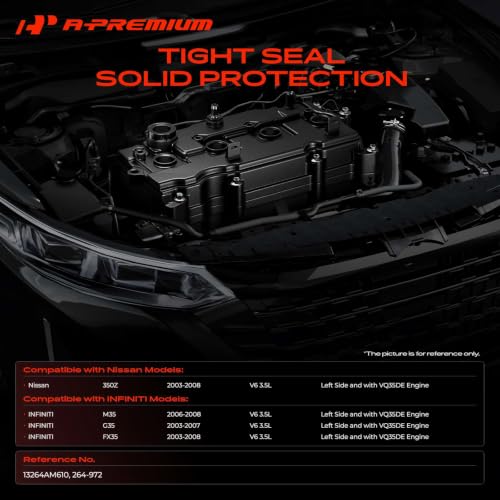A-Premium Left Side Engine Valve Cover, with Gasket - style: Left Cover
