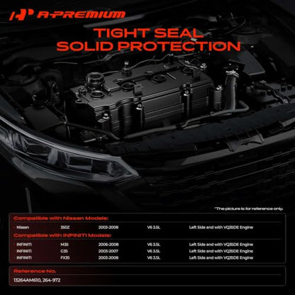 A-Premium Left Side Engine Valve Cover, with Gasket - style: Left Cover