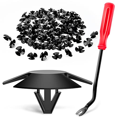GOOACC 100Pcs Hood Insulation Retainer Clips OEM Replacement -#4878883AA - color: 100Pcs Clips +Remover