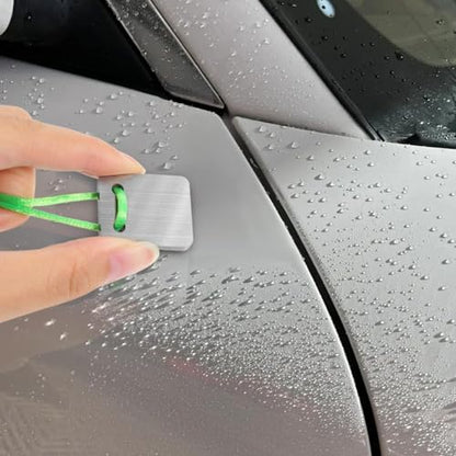 TEHAUX Tungsten Denibbing Tool, Rectangular Paint Run Removal Tool, Carbide Scraper Denibbing Blade for Car Clear Coat, Dust Nibs, Sagging & Spot Repair