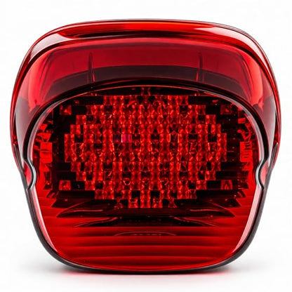 Eagle Lights Strobing LED Brake Light for Harley Davidson Motorcycles with Bottom License Plate Window - color: Red with Bottom License Plate Window