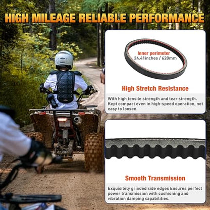 Nilight Drive 30 Series Torque Converter Belt for Manco 5959 Comet 203589 - size: For Manco 5959 Comet 203589, 3PCS