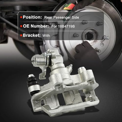 cciyu Rear Right Disc Brake Caliper Assembly w/Bracket 18B4719B - size: Rear Right[18B4719B]