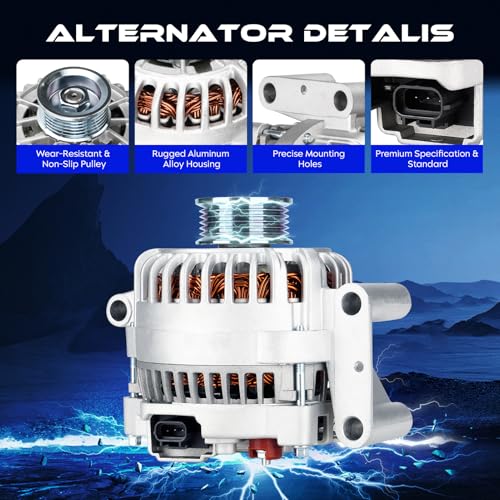 8259 New Alternator V6 3.0L for Ford Escape & Mazda Tribute 2001-2004, 110A