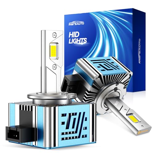 Marsauto D1S HID Bulbs, 6000K White 10X Brighter for 66144 66140 85140 85415 HID Assembly, Plug and Play Fog Light Bulb, Pack of 2 - size: D1S