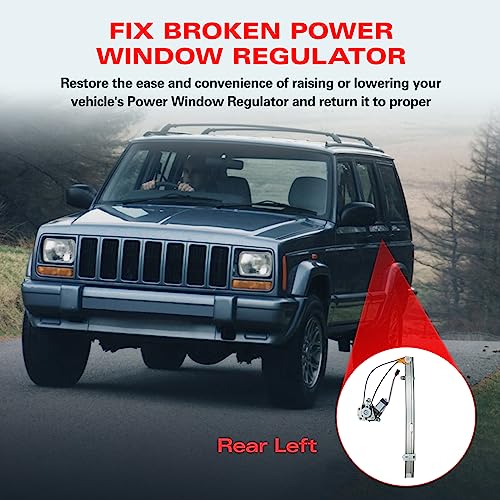 BDFHYK 748-569 Power Window Regulator with Motor Rear Left Driver Side for Jeep Liberty 2002 2003 2004 2005 2006 2007| 55360035AJ, 68059647AB| 02 03 04 05 06 07 - size: Rear Left, style: 2002-2005 Liberty KJ