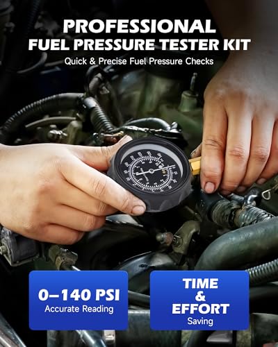 OMT Fuel Injection Pressure Tester Kit With 140 PSI Gauge, Quick Fittings