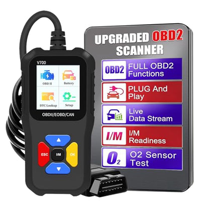 Professional OBD2 Scanner Elite Edition - Car Diagnostic Tool for All OBD2 Vehicles, Reads/Clears Check Engine Light Codes, DTC Search, Live Data, Compatible with EOBD, CAN & OBDII Protocols
