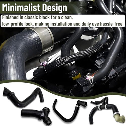 Radiator Coolant Hose With T-Connector Fit for Ford F150 2011-2014