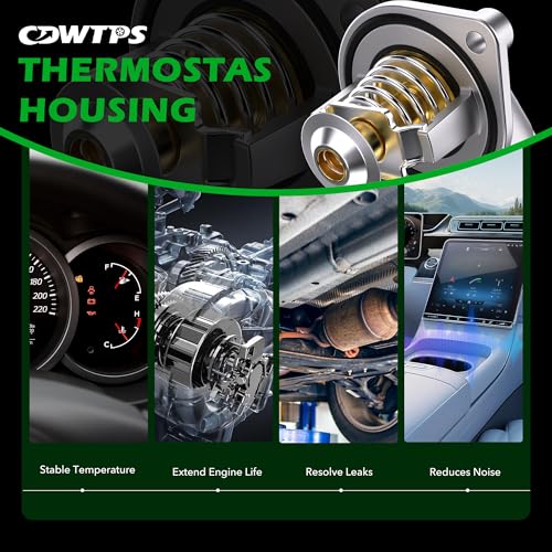 CDWTPS Upgraded Aluminum Engine Coolant Thermostat Housing Assembly, 186°F - size: 902-700