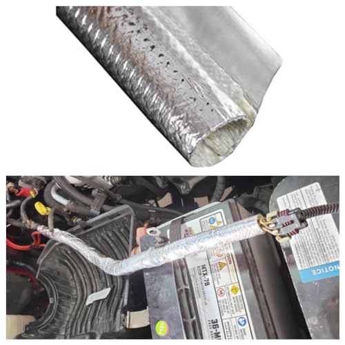 35mm - 1-3/8" Self Adhesive Aluminum Heat Reflective Fiberglass Sleeving Side Entry High Temperature Protection for Hoses, Wire Harnesses, Exhaust 39"(1 Meter) - size: 35mm - 1-3/8" Dia - 39" Long