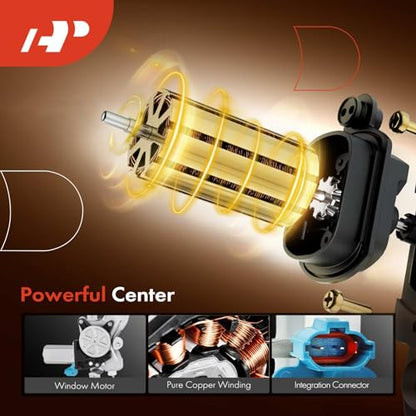 A-Premium Front Driver Side Power Window Regulator with Motor (2-Pin) - style: Front Driver (LH)