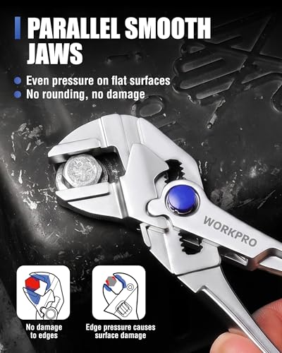 WORKPRO 2-Piece Mini Pliers Set, 4-Inch Water Pump Pliers & Pliers Wrench