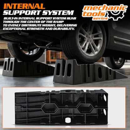 MoNiBloom Car Ramps Set of 2, Heavy-Duty 2.5 Ton (5000 lb)