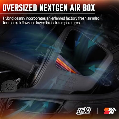 K&N NextGen Cold Air Intake System: High-Flow Cotton Filter: Compatible with 2011-2026 DODGE/JEEP: Durango, Grand Cherokee, 50-1563 - style: NextGen