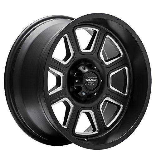PRO COMP Alloys 5164-213647 Black Wheel with Alloy Steel (20 x 10. inches /6 x 135 mm, -18 mm Offset)