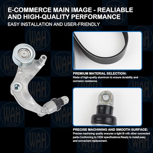 Drive Belt Tensioner Assembly Kit Compatible with Honda