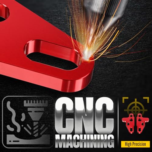 2PCS Red Oil Pump Alignment Girdle Brace Kit,Billet Aluminium CNC Machined Oil Pump Guide Hold Down Tool for GM Gen V LT1 LT4 LT5 L83 L86 L87 Engine Cam Swap,Anodized Finish with Bolts - color: RED