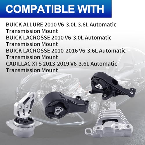 4PCS Engine Mount Set for 13-19 XTS, 10-16 Lacrosse, 10 Allure Auto - size: Cadillac XTS 2013-2019