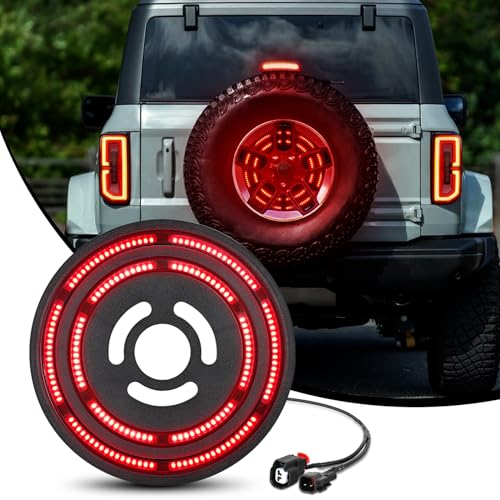 Nilight Spare Tire Brake Light Red for 2021-2023 Ford Bronco 2/4 Door - color: Ford Bronco 2021-2023 Tire Brake Light