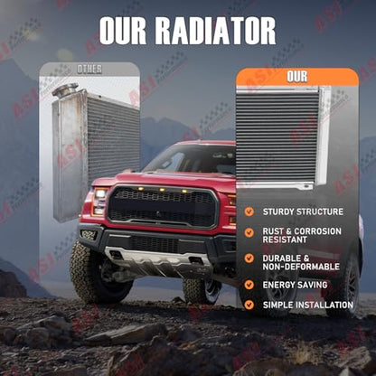 2 Row Aluminum Radiator for Kubota Tractors 6100, B7100