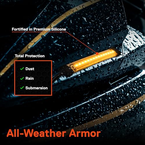 TRUE MODS 2pc 5 Inch LED Motorcycle Switchback DRL Turn Signal Light Strip - size: 2pc 5", style: Running Light w/ Amber Turn