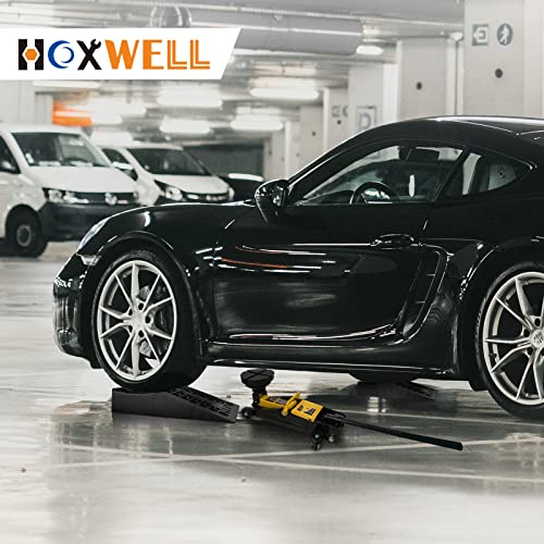 HOXWELL Car Ramps for Jack Support and Lift Vehicle Maintenance, Lightweight Low Profile Car Ramps for Garage, Heavy Duty Tire Ramps for Low Chassis Cars, 17.5''x10''x3.14'' (2PCS) - size: NB265-2PCS