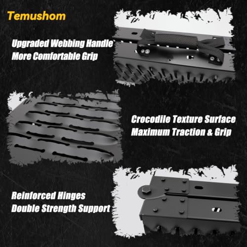 Temushom 83" Black Series Folding Truck Ramps, 1000 Lbs Capacity, 2 Pcs - size: Black-83'' L-Usable Height: under 30''