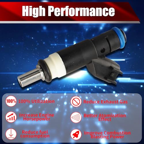 Set of 4 Fuel Injectors FJ1058 04891577AC FI11366S Replacement - size: FJ1058