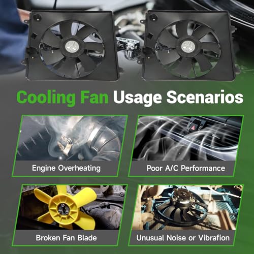 munirater 2Pack Radiator Cooling Fan Replacement for CR-V 2007-2009