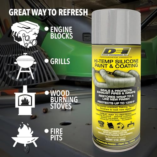 Design Engineering High-Temperature Aluminum Silicone Coating Spray - color: Aluminum