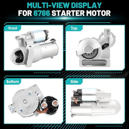 6786 Starter Motor Fit for Chevy Equinox Torrent 2007-2009, Malibu