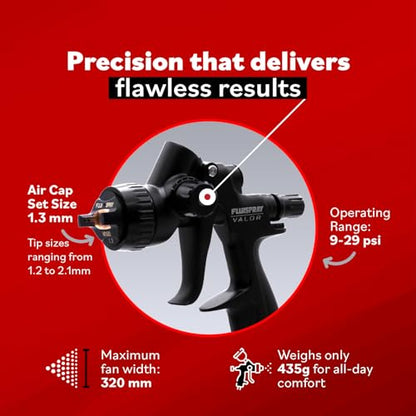 Fuji Spray Auto Valor M100 Spray + 600cc Nylon Cup | Automotive Paint Gun for Clear Coat | Lightweight, Durable, Precision-Controlled Application | Paint Guns Automotive with Minimal Paint Waste - style: Spray Gun + 600cc Nylon Cup