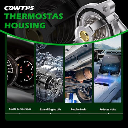 Aluminum Engine Coolant Thermostat Housing Assembly fit for Chryaler Dodge - size: 902-3035