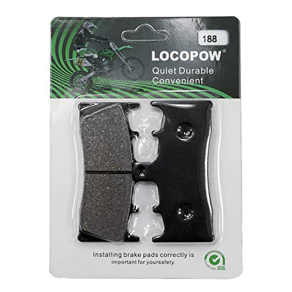 LOCOPOW Front and Rear Brake Pads for Suzuki GSX1300R Hayabusa 1999-2007 GSF1200 SK/K Bandit 2001-2005 GSXR750 1996-1999 GSXR 600 1997-2003 TL1000R 1998-2003 - style: Semi-metal